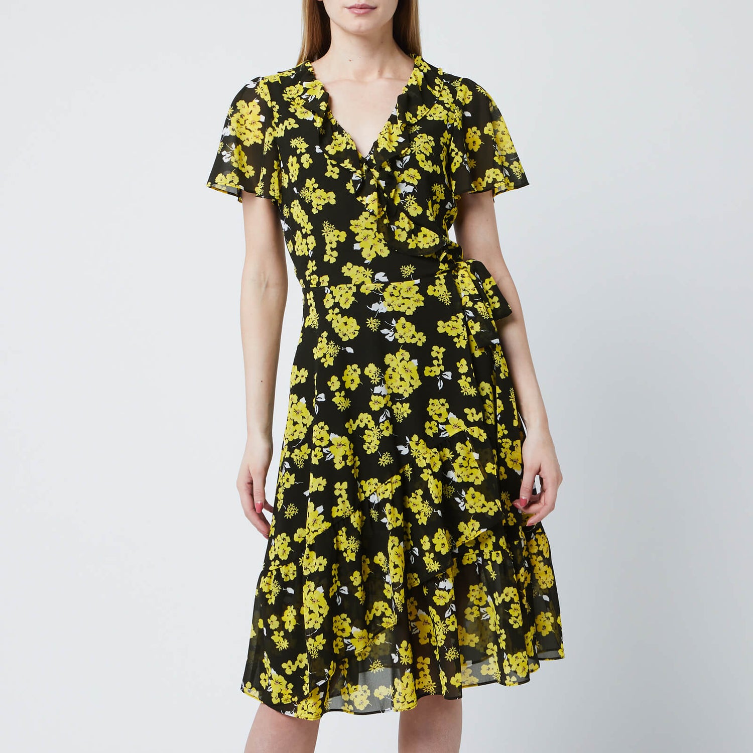 Michael kors deals floral wrap dress