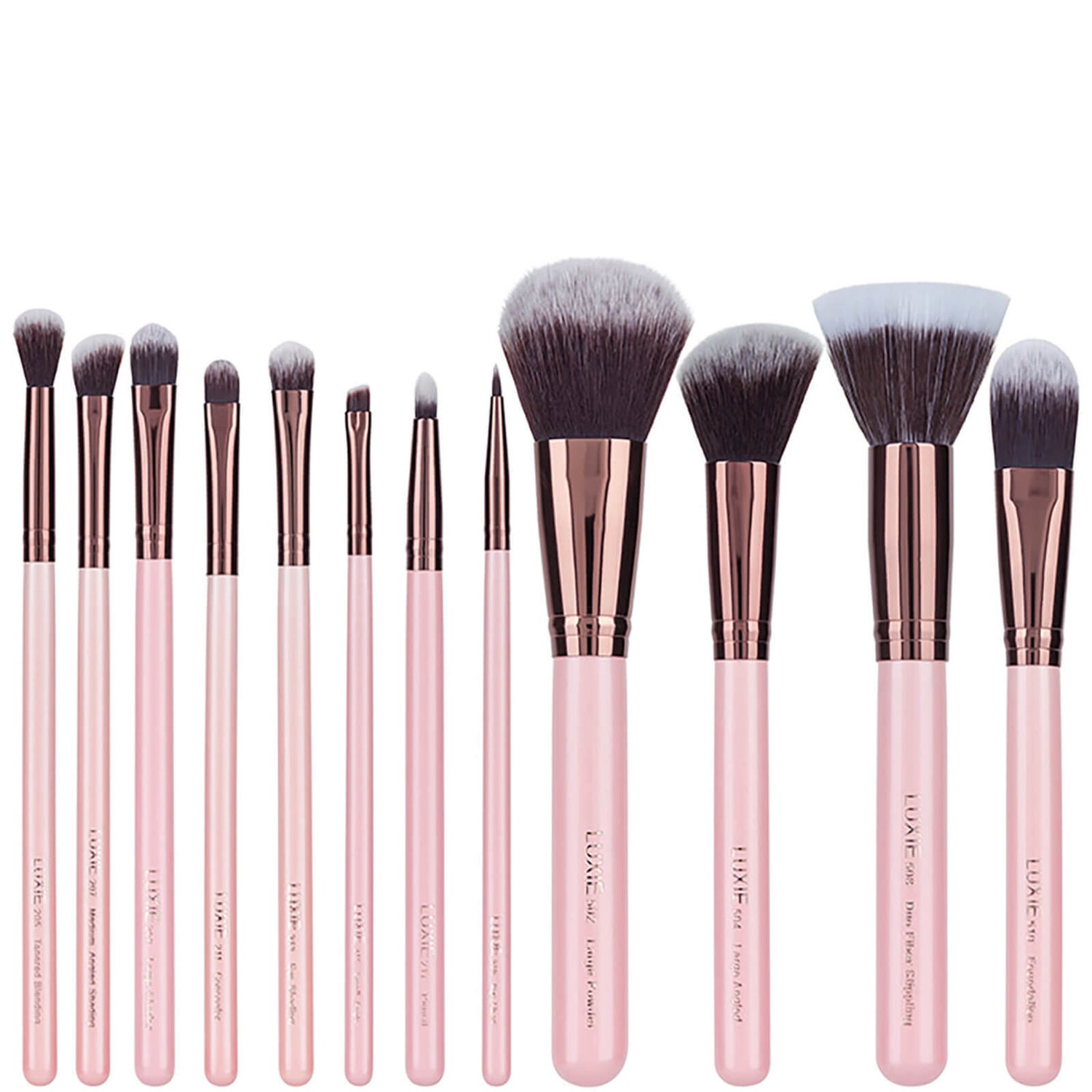 Luxie Rose Gold 12 Piece Makeup Brush Set LOOKFANTASTIC