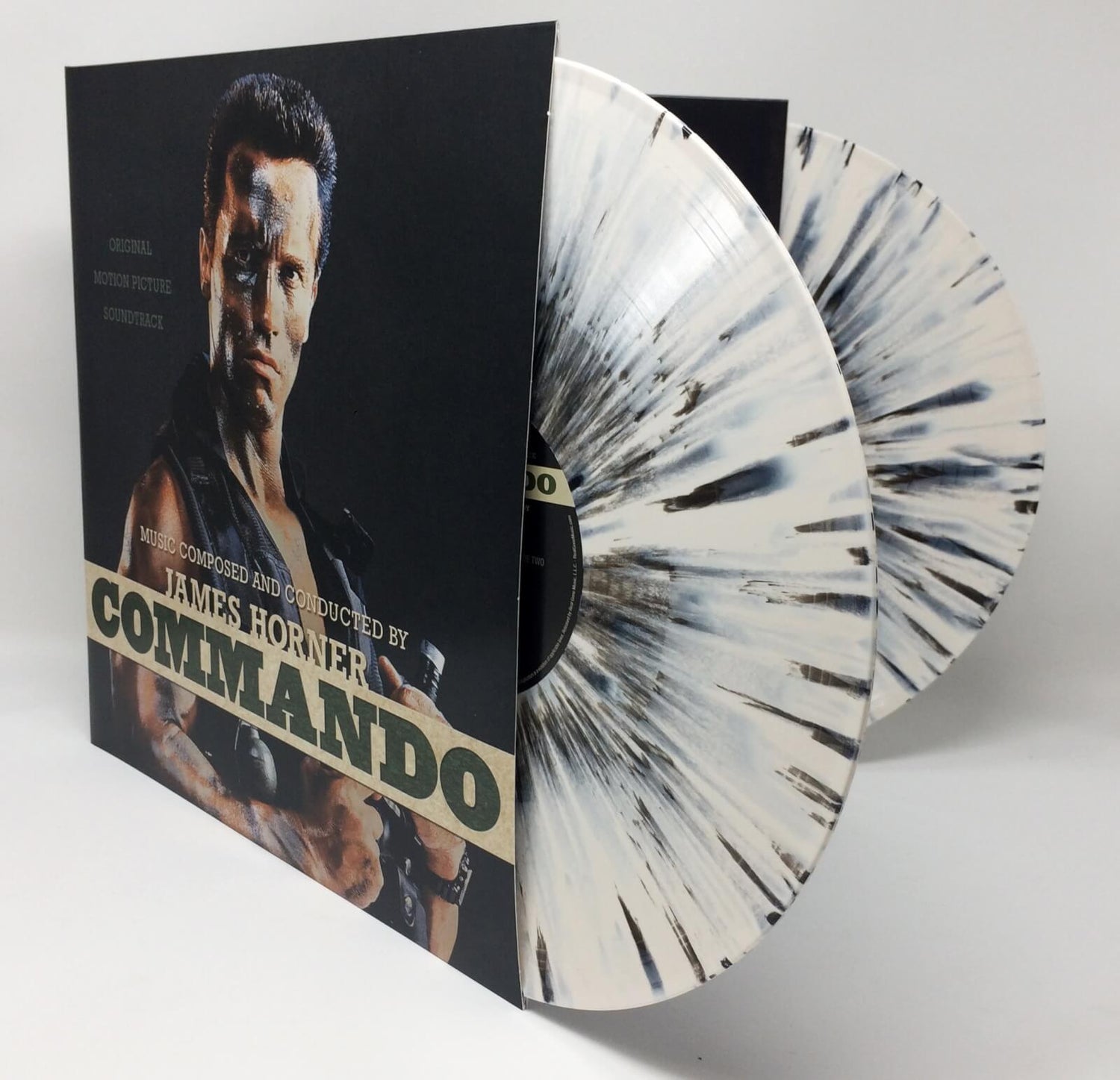 James Horner: Commando: Original Motion Soundtrack (Limited Bone with Face Paint Splatter Vinyl) 2xLP Merchandise - Zavvi US