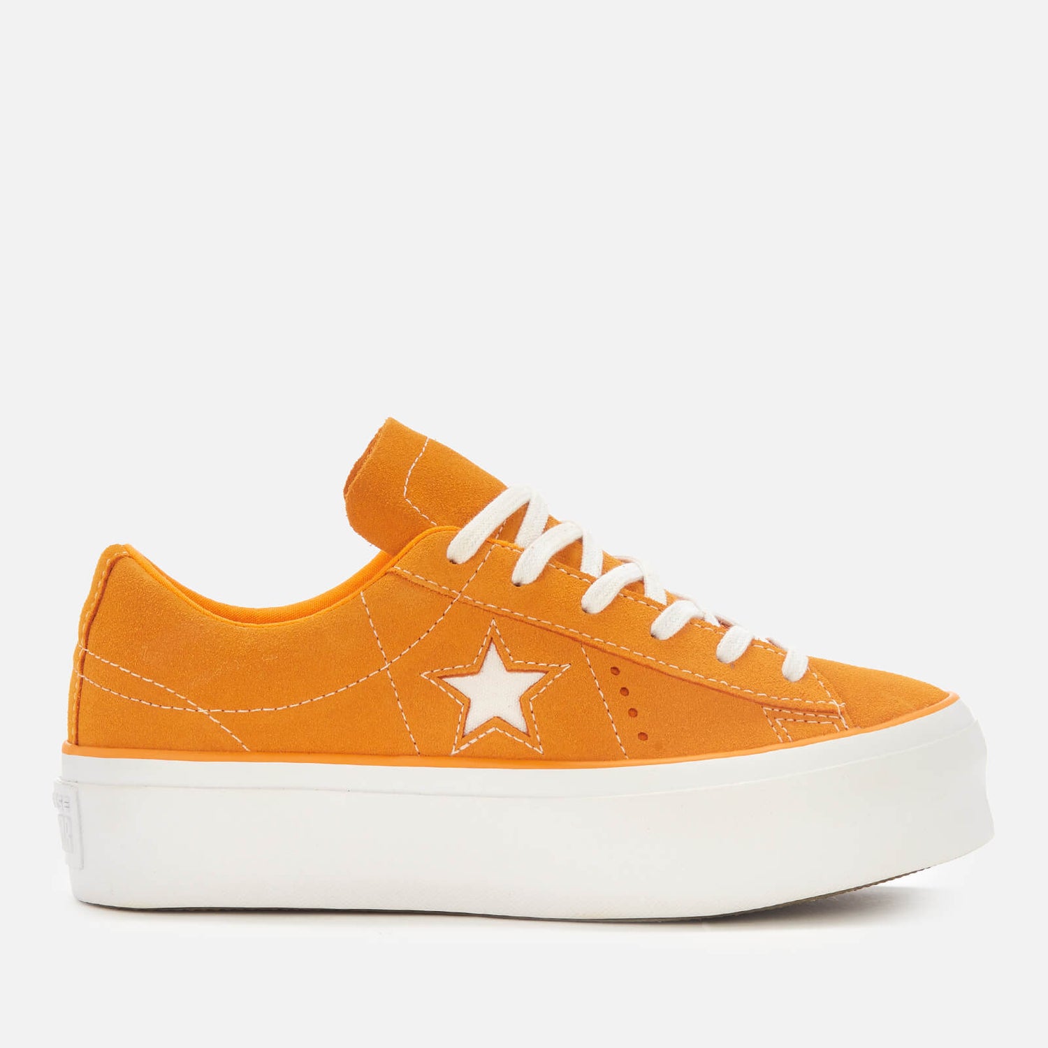 Converse one star platform white trainers hotsell