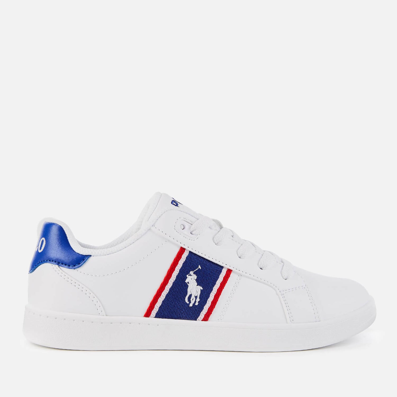 Polo Ralph Lauren Kids Quigley Low Top Trainers White Royal Red White PP
