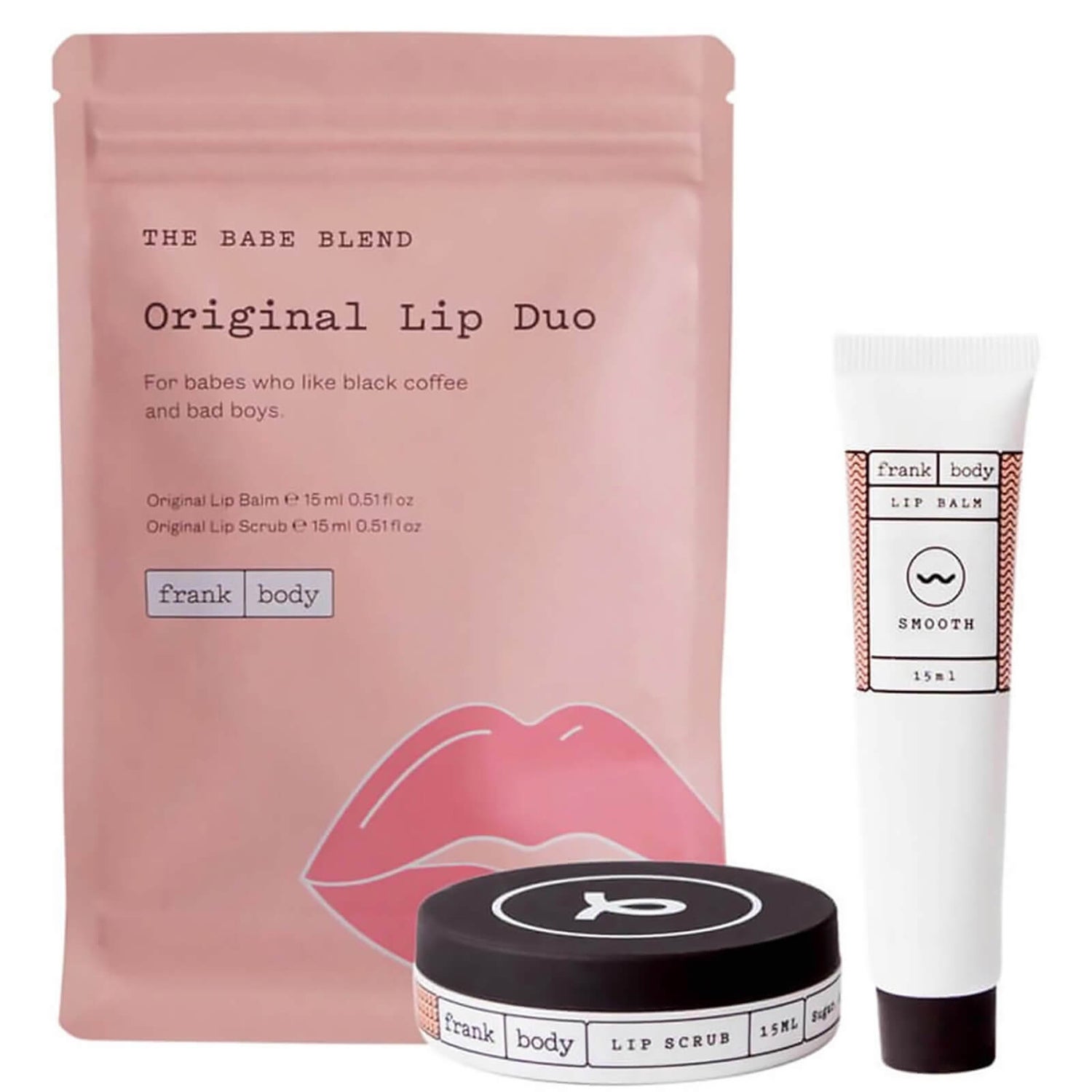 Frank Body Original Lip Duo LOOKFANTASTIC