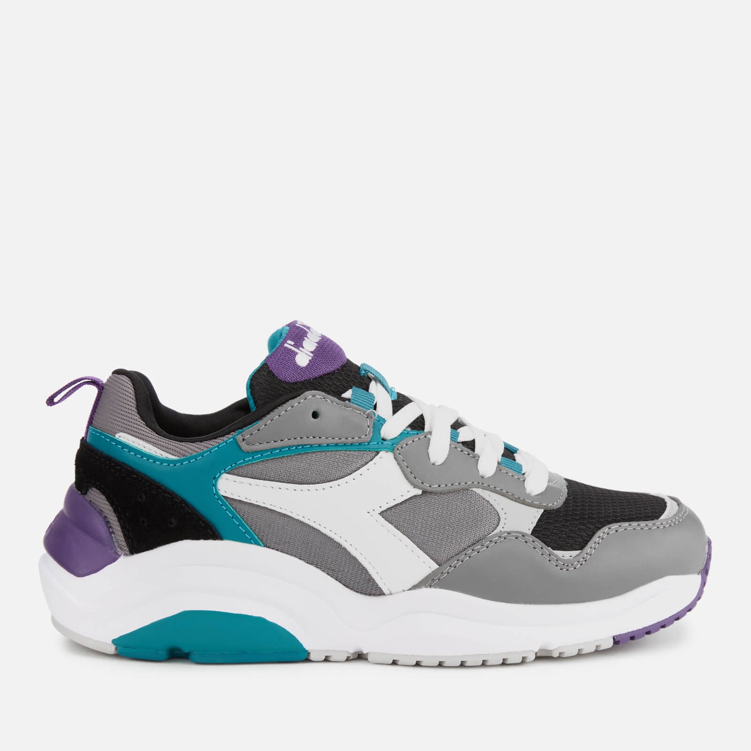 Diadora Whizz Run Trainers Charcoal Grey White Harbor Blue TheHut