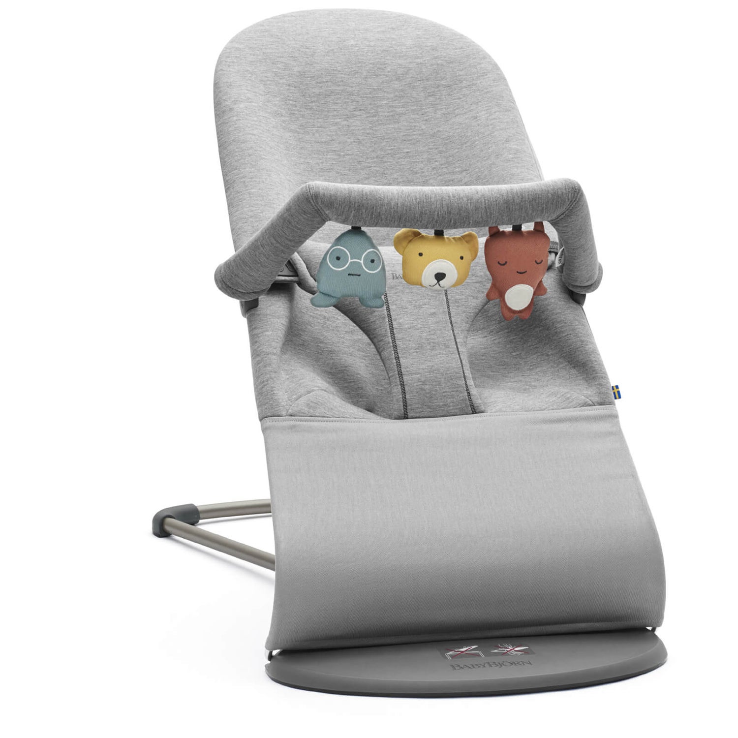 BABYBJÖRN Bouncer Bliss and Soft Friends Bouncer Toy - Light Grey