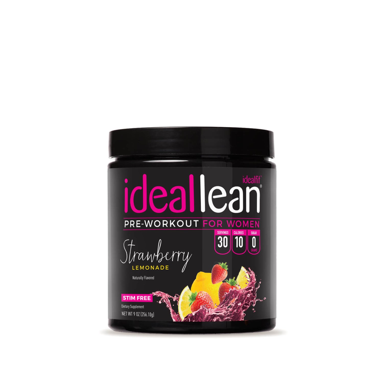 IdealLean Stim Free PreWorkout Strawberry Lemonade 30