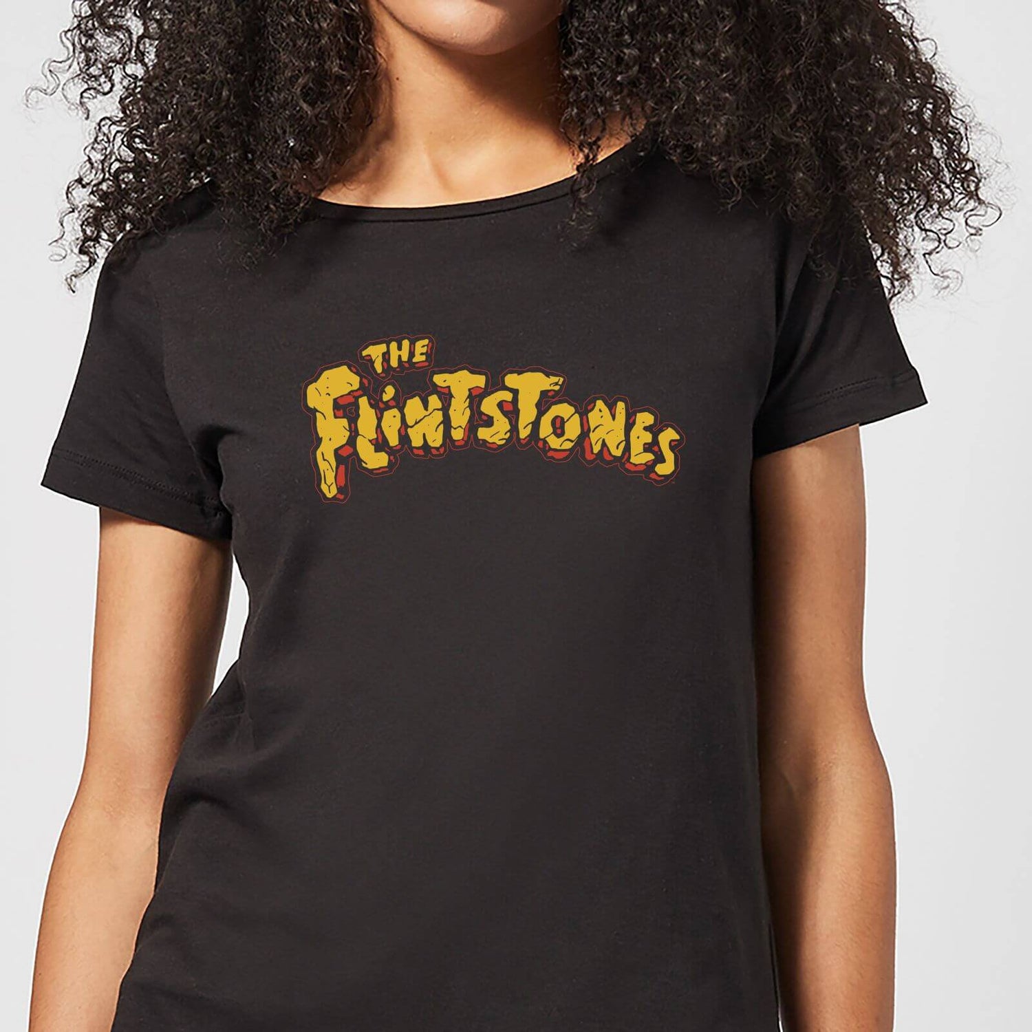 The Flintstones Logo Women's T-Shirt - Black Clothing - Zavvi US