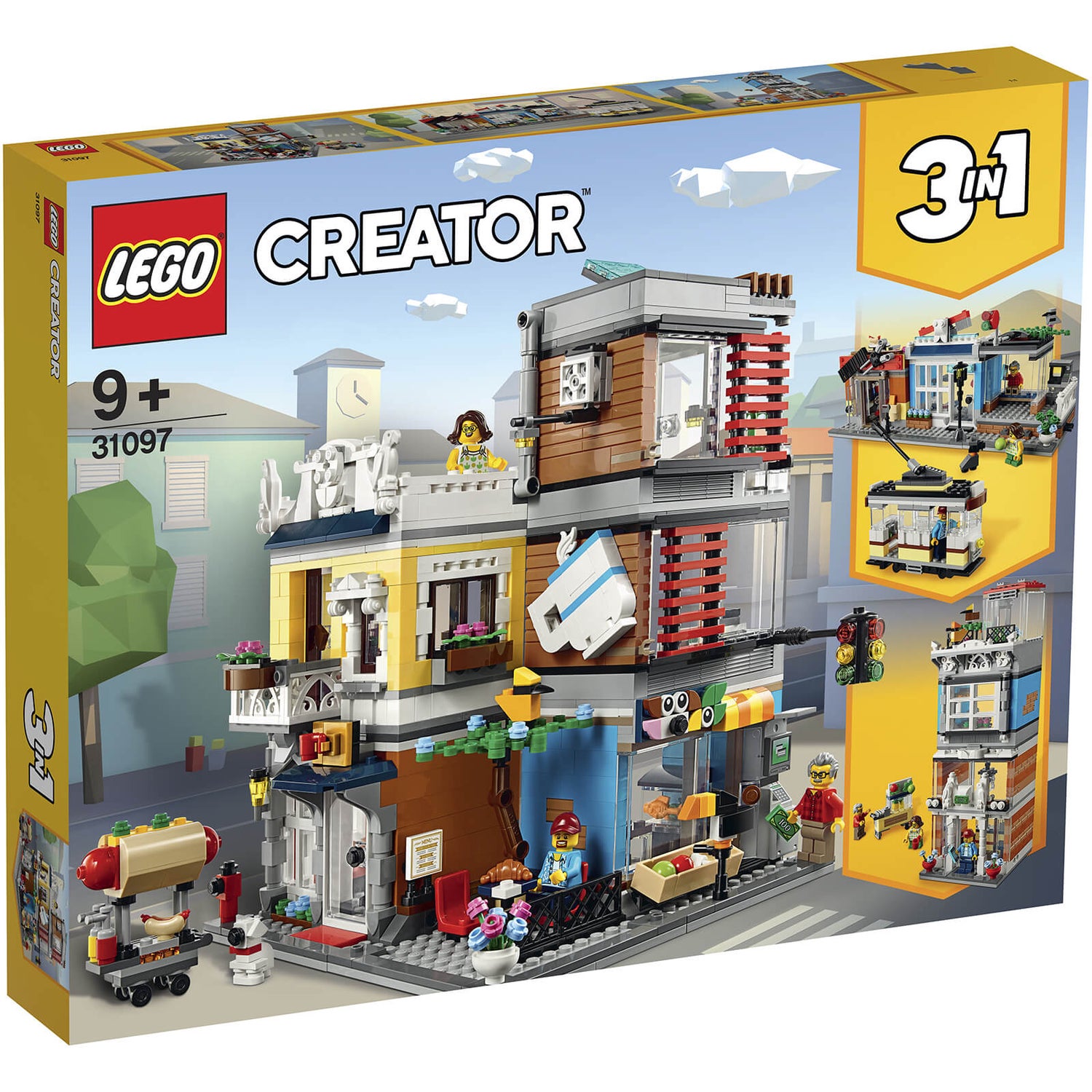 LEGO Creator: 3in1 Townhouse Pet Shop & Café Set (31097) Toys - Zavvi US