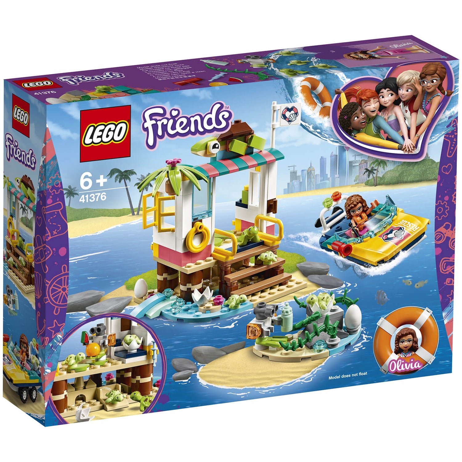 sang ødemark Ballade LEGO Friends: Turtles Rescue Mission Boat Sea Life Set (41376) Toys - Zavvi  US