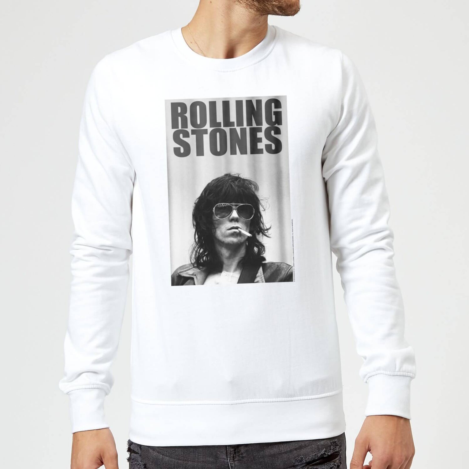 White rolling stones sweatshirt sale
