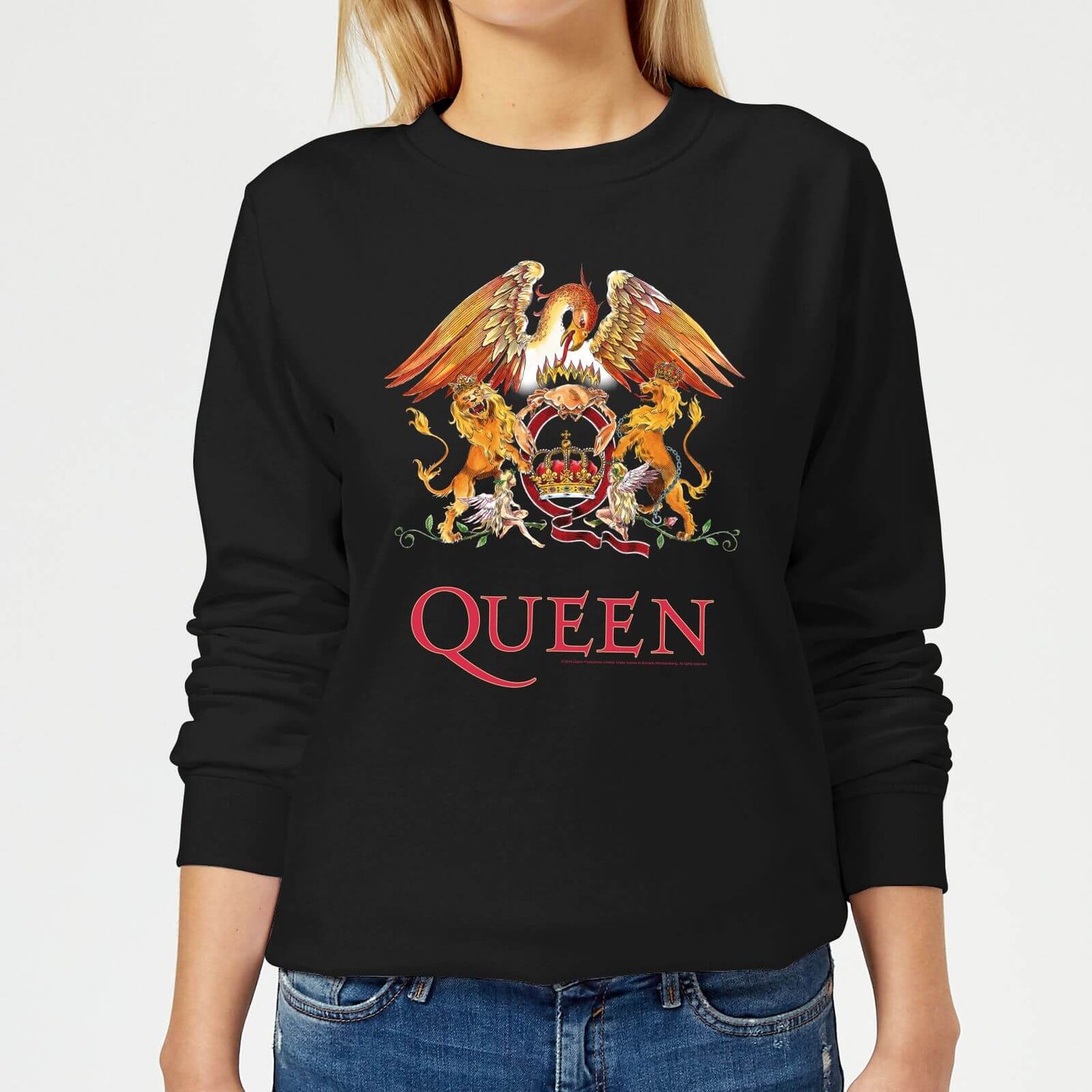 Queen Crest Women's Sweatshirt - Black - IWOOT US