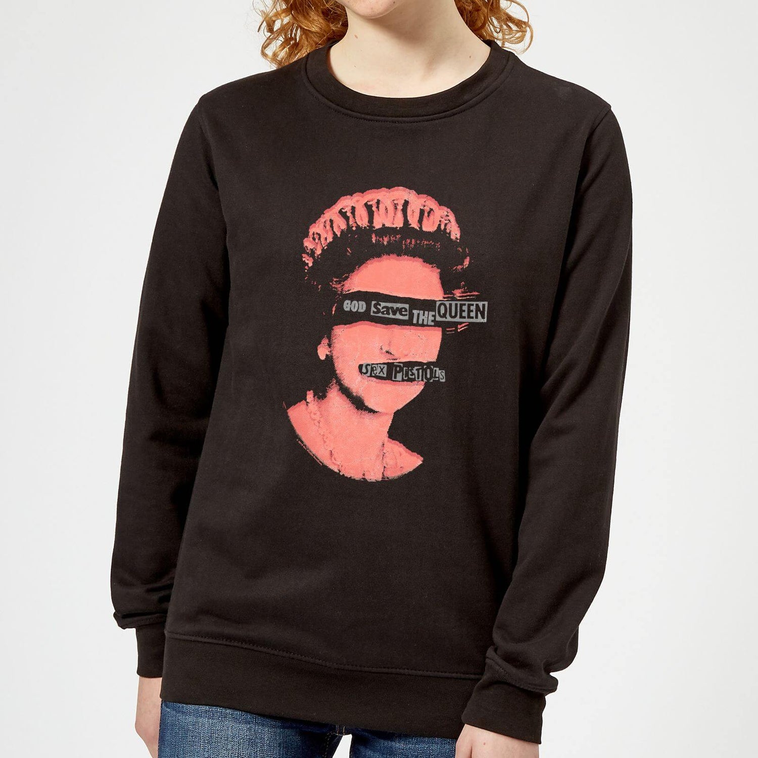 Sex Pistols God Save The Queen Womens Sweatshirt - Black Clothing image