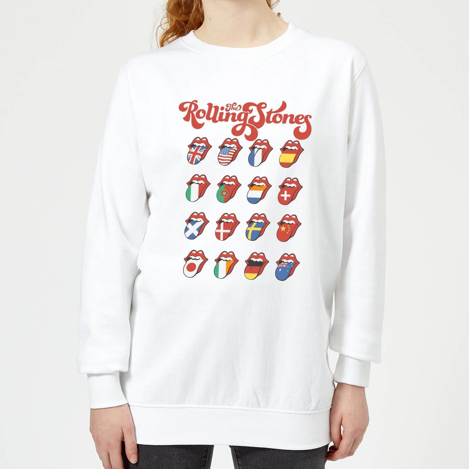 Rolling Stones International Licks Women s Sweatshirt White Clothing Zavvi Ireland