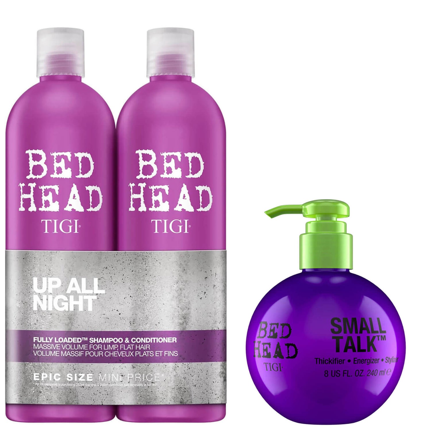 Understrege Eksperiment forfader TIGI Bed Head Massive Volume Shampoo, Conditioner and Styling Cream Set