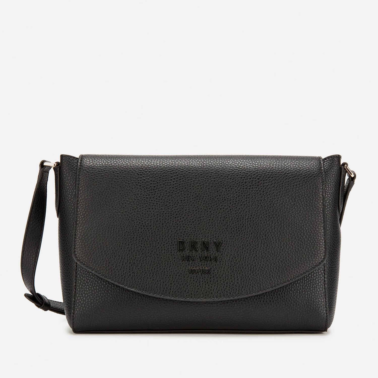 DKNY Women s Noho Flap Messenger Bag Black Vicuna