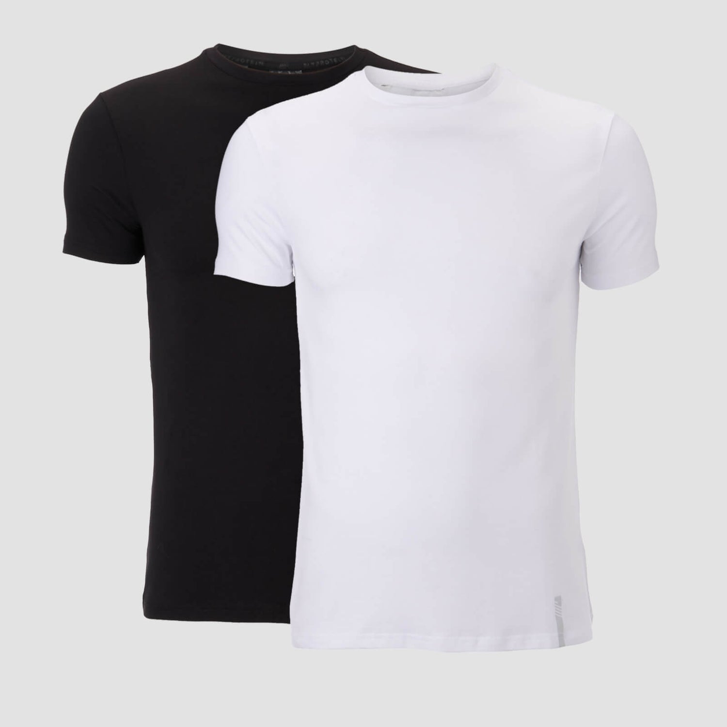 Luxe klasické tričko s kruhovým výstřihem (2 Pack) - Černé/Bílé - M