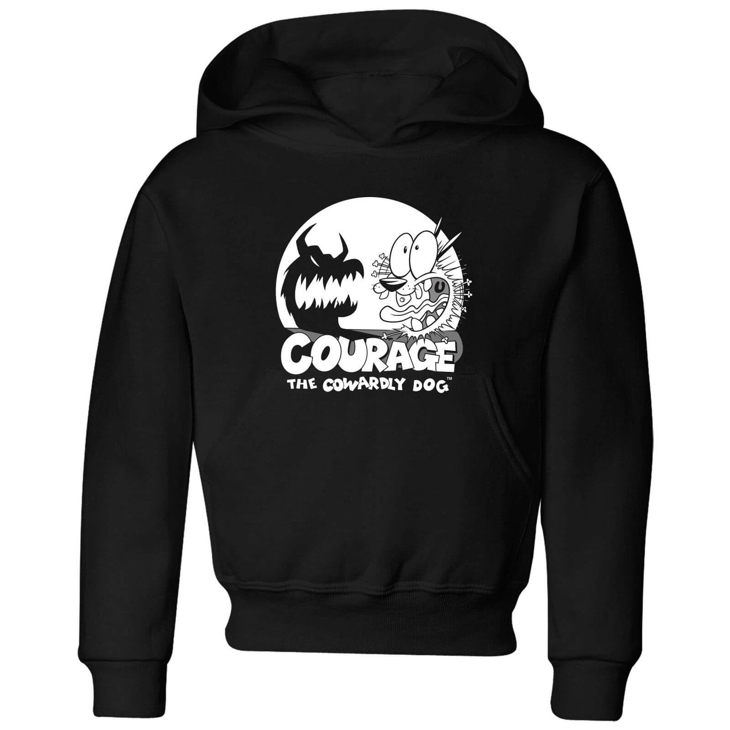 Courage The Cowardly Dog Spotlight Kids Hoodie Black Clothing Zavvi UK