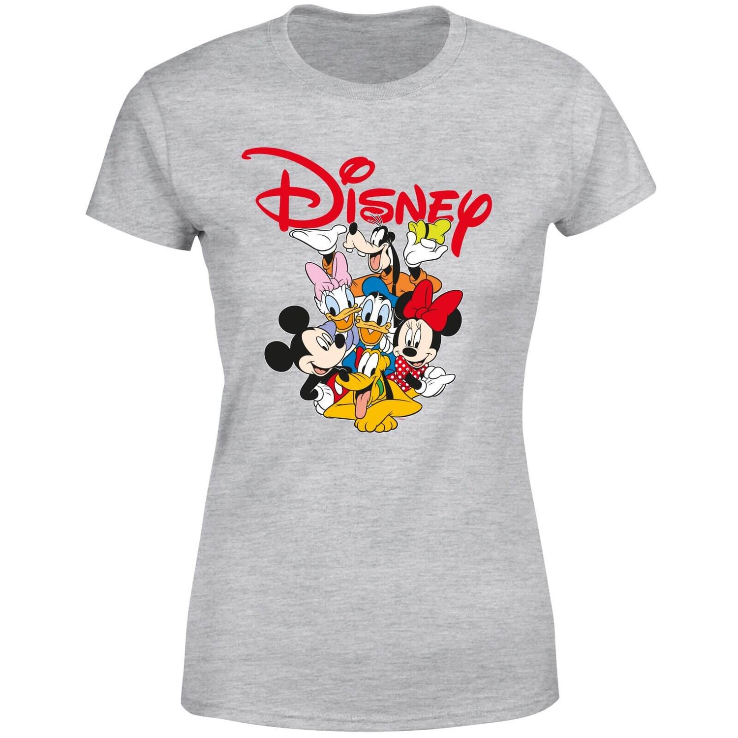 Mickey Mouse Disney Crew Damen T-Shirt - Grau Clothing