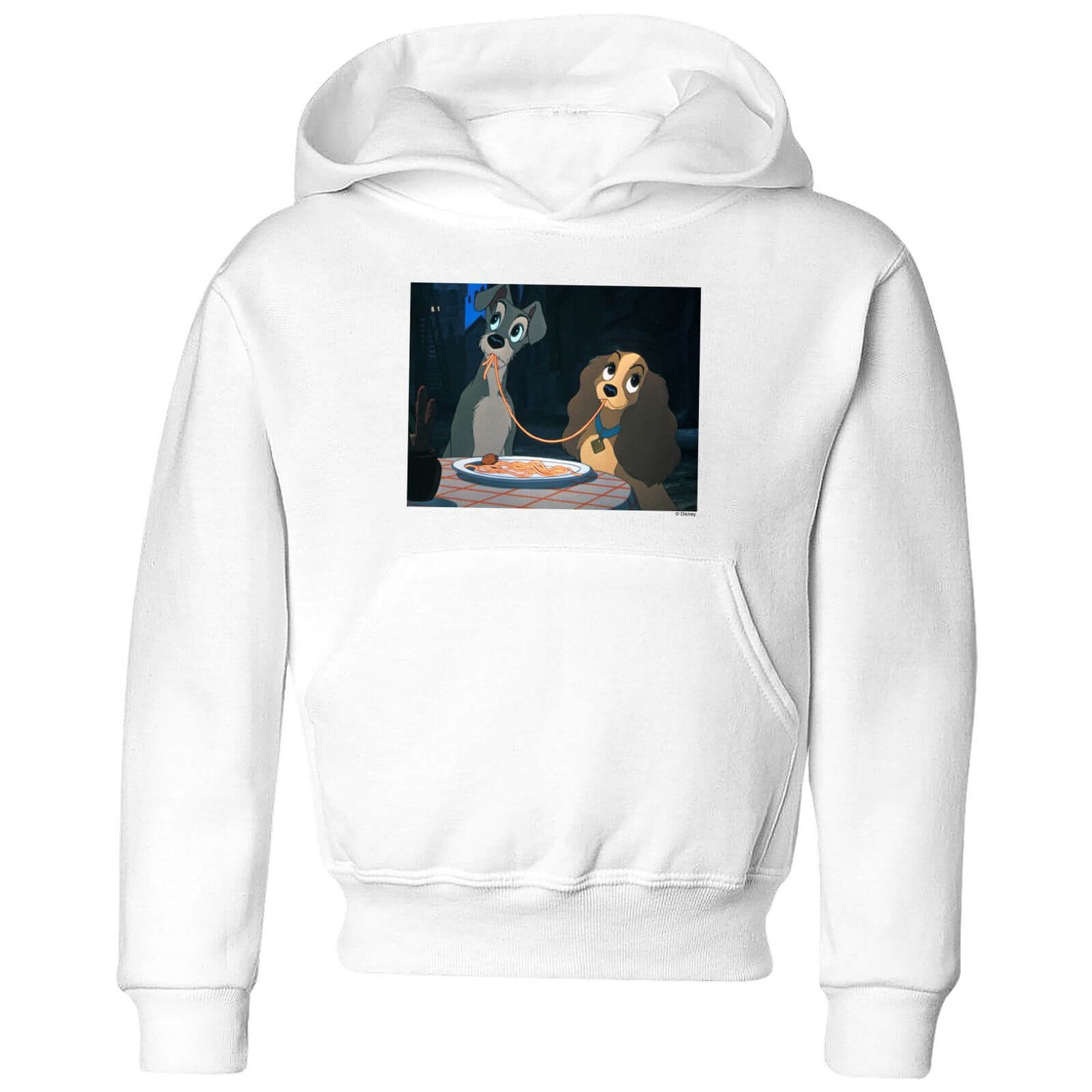 Disney Lady And The Tramp Spaghetti Scene Kinder Hoodie Wei
