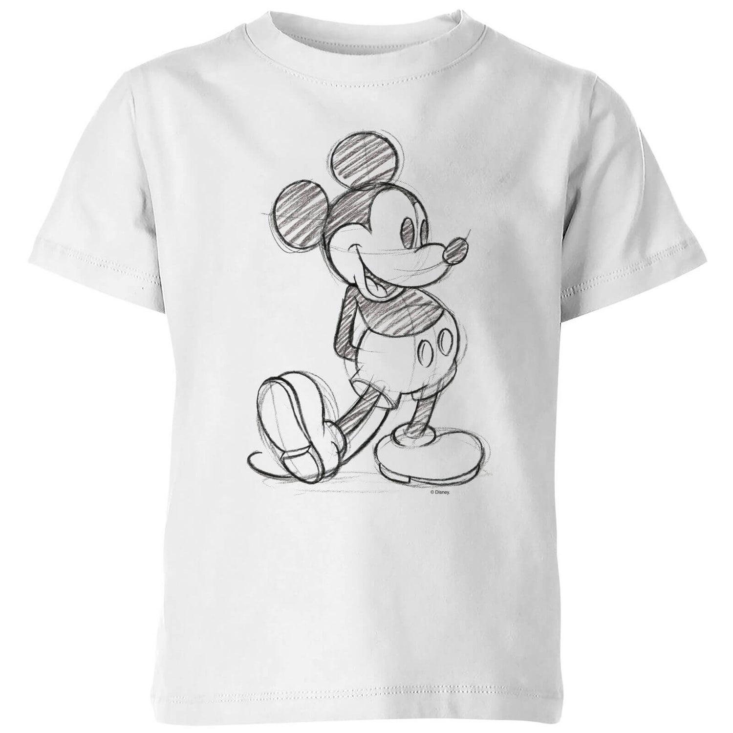 Disney Mickey Mouse Sketch Kids' T-Shirt - White
