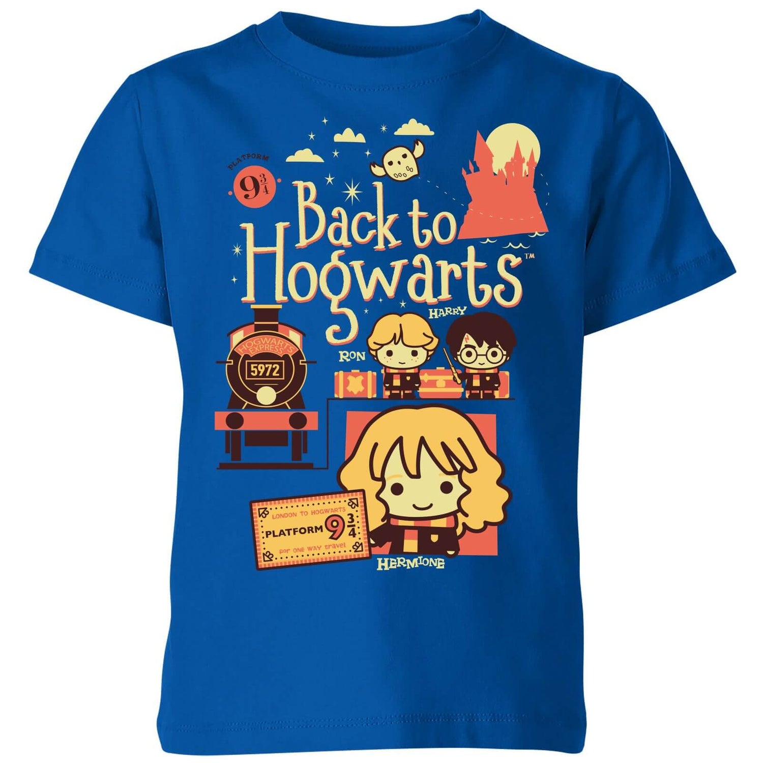 Harry Potter Kids Back To Hogwarts Kids' T-Shirt - Royal Blue