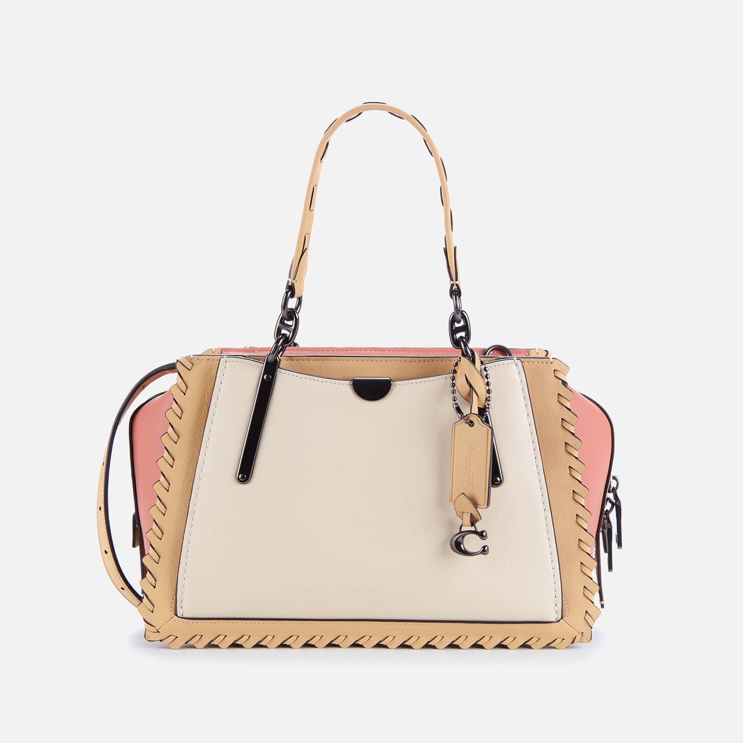 Coach Women s Whipstitch Colorblock Dreamer Shoulder Bag Ivory Multi