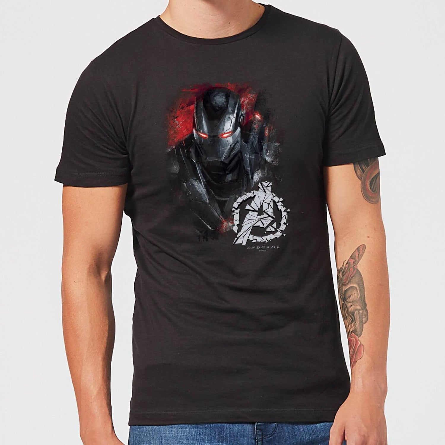 Avengers Endgame War Machine Brushed Men s T Shirt Black S