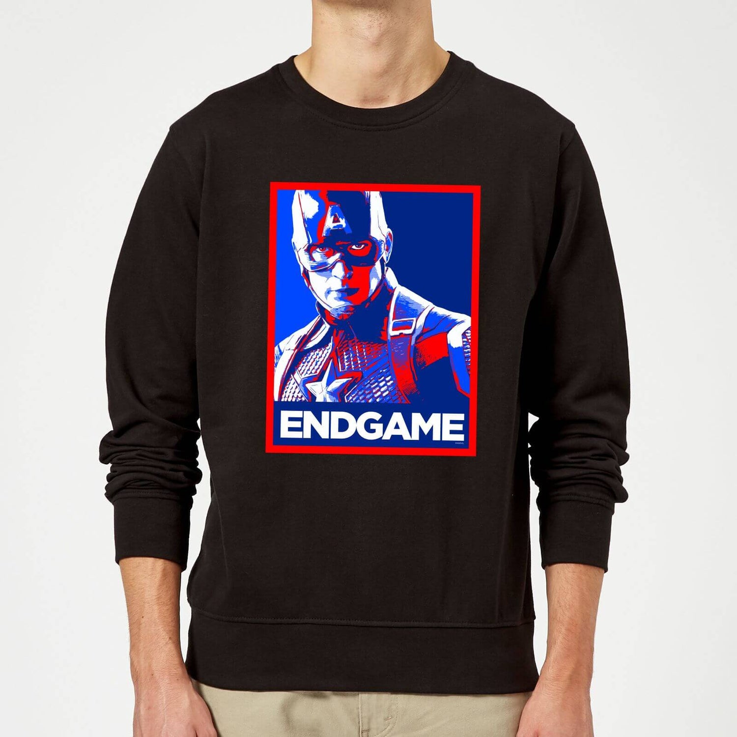 Avengers Endgame Captain America Poster Sweatshirt Black Clothing Zavvi Ireland