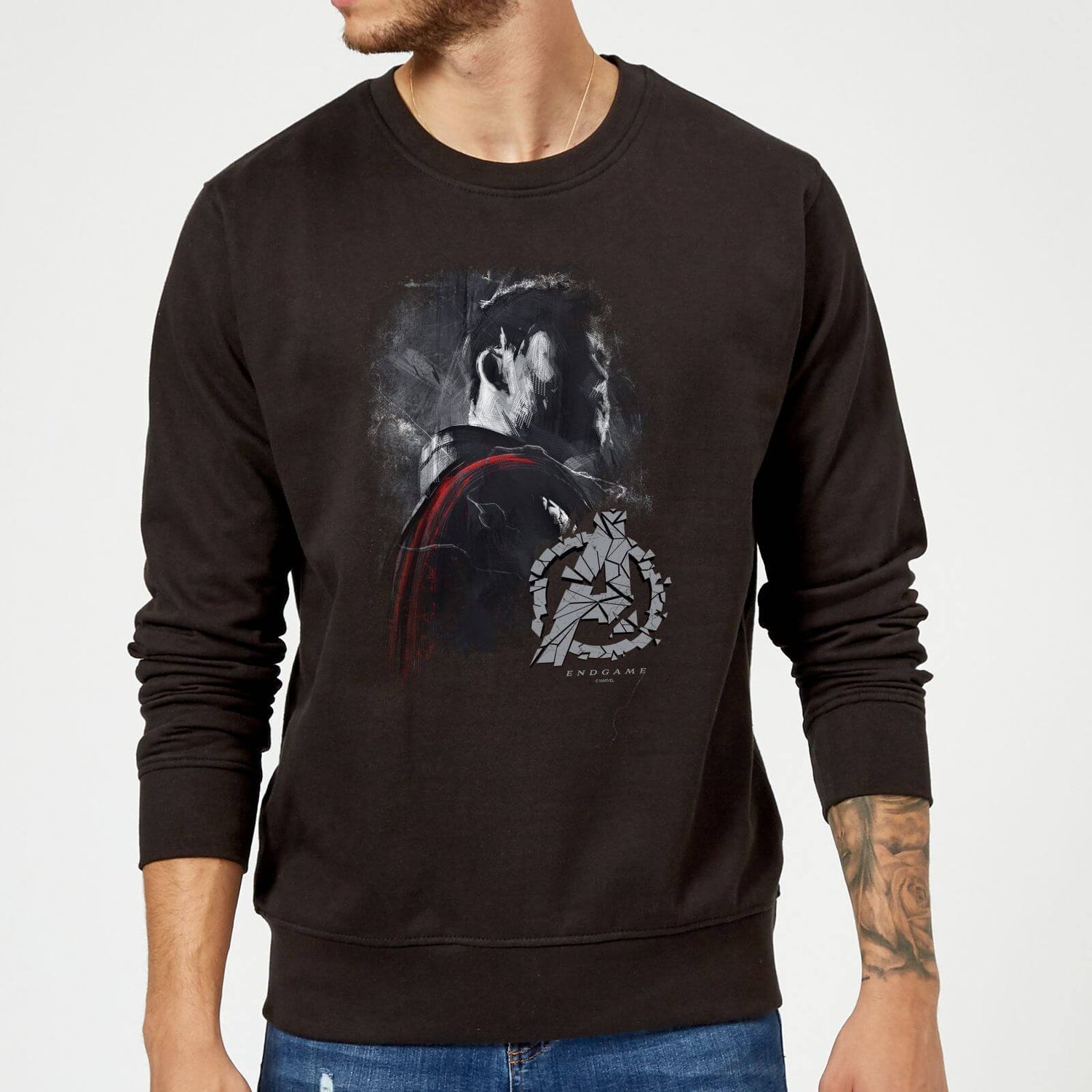 Avengers Endgame Thor Brushed Sweatshirt Black IWOOT UK