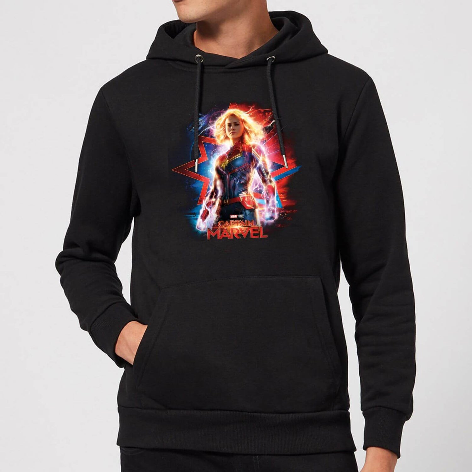 Torneado Selección conjunta Frontera Sudadera con capucha Captain Marvel Poster - Negro Clothing | Zavvi España