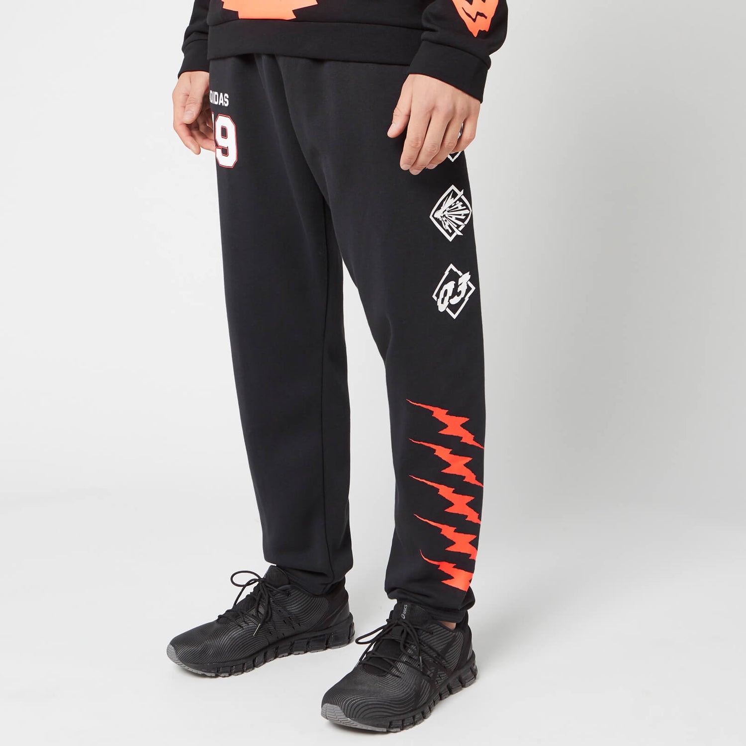 adidas Men s ID Fl GRFX Sweatpants Black TheHut