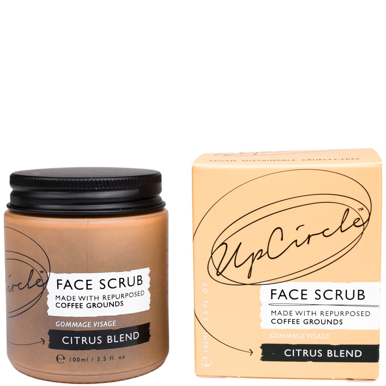 UpCircle Citrus Face Scrub with Coffee 100ml LOOKFANTASTIC