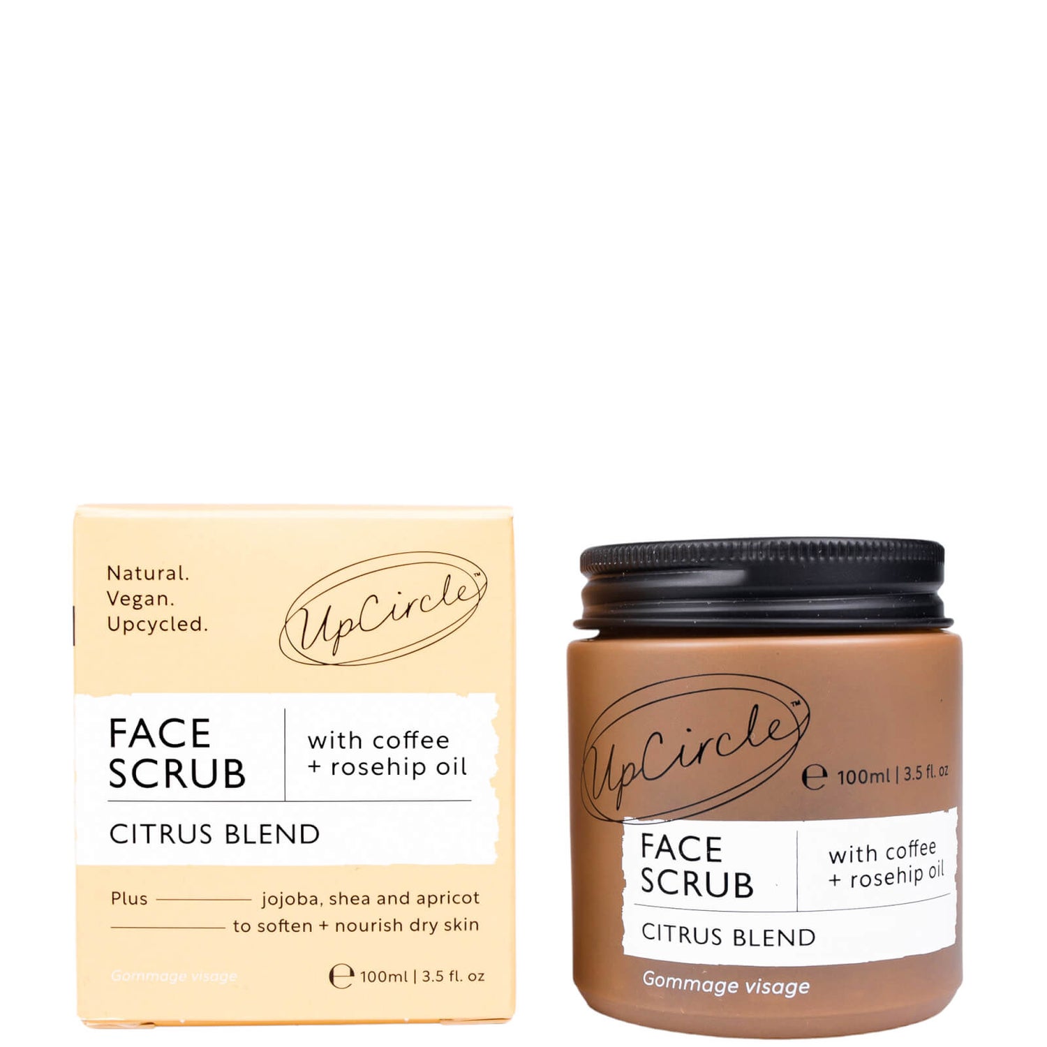 UpCircle Citrus Face Scrub with Coffee 100ml LOOKFANTASTIC