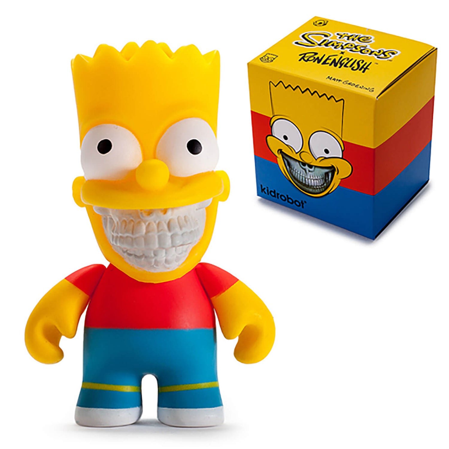 Kidrobot x The Simpsons Bart Grin 3 Inch Mini Figure by Ron English  Merchandise | Zavvi Australia