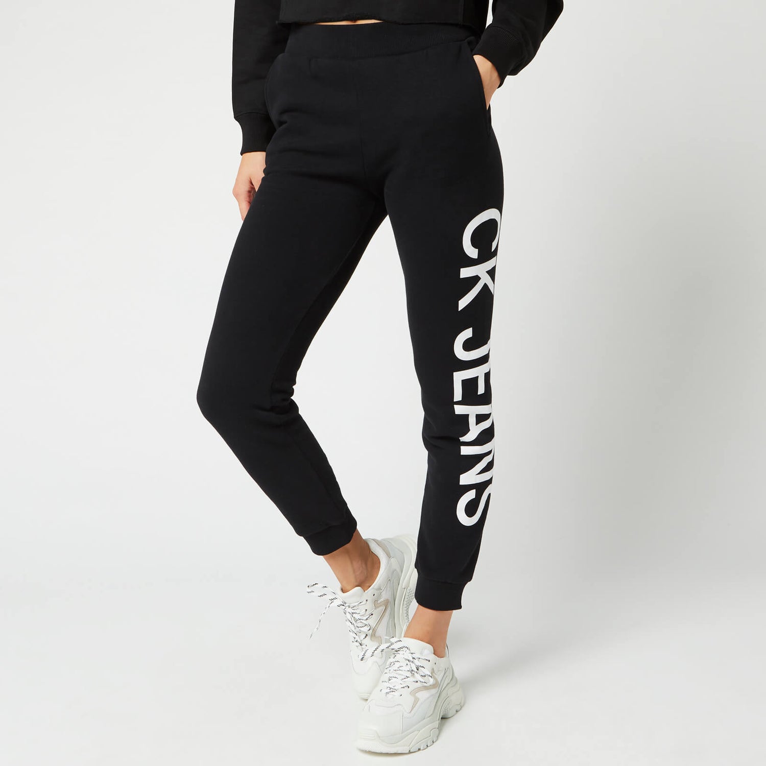 Calvin Klein Jeans Women s Logo HWK Jogging Pants CK Black TheHut