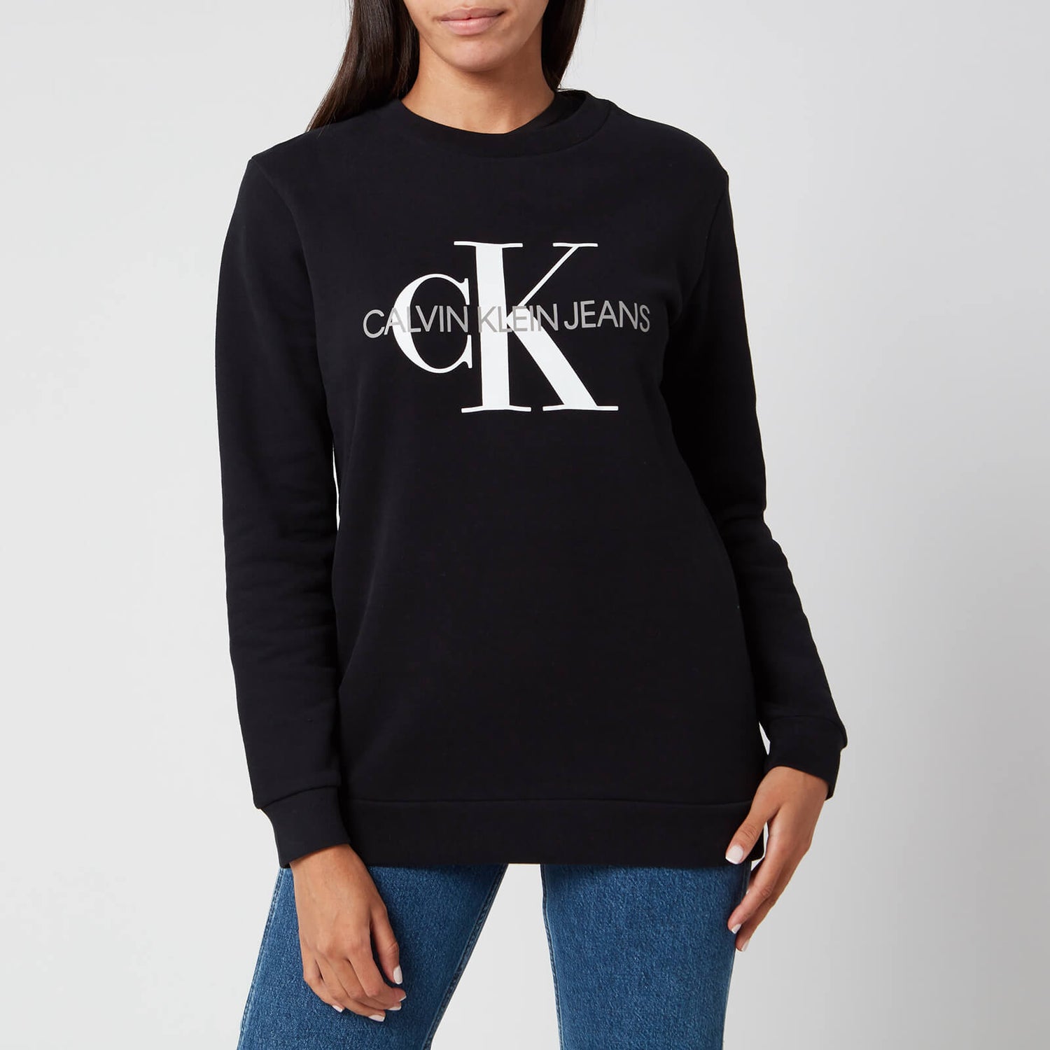 Calvin Klein Jeans Women's Monogram Logo Sweatshirt - CK Black | TheHut.com