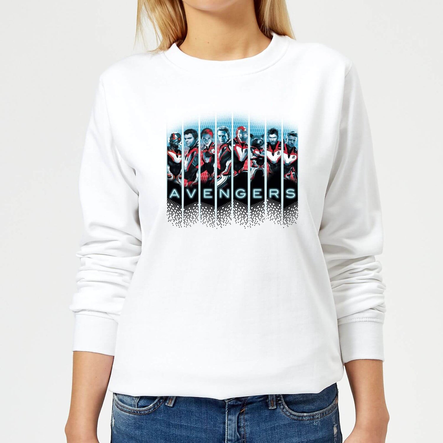 Avengers: Endgame Character Split Women's Sweatshirt White