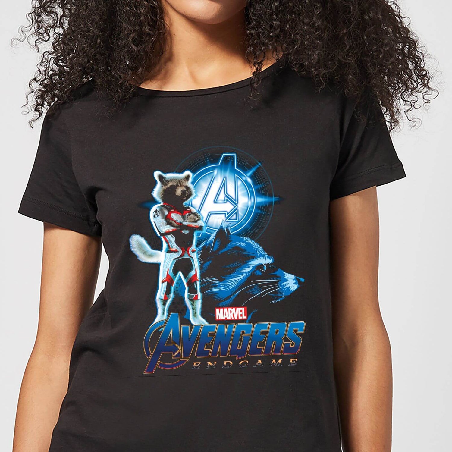 T shirt Avengers Endgame Rocket Suit Femme Noir