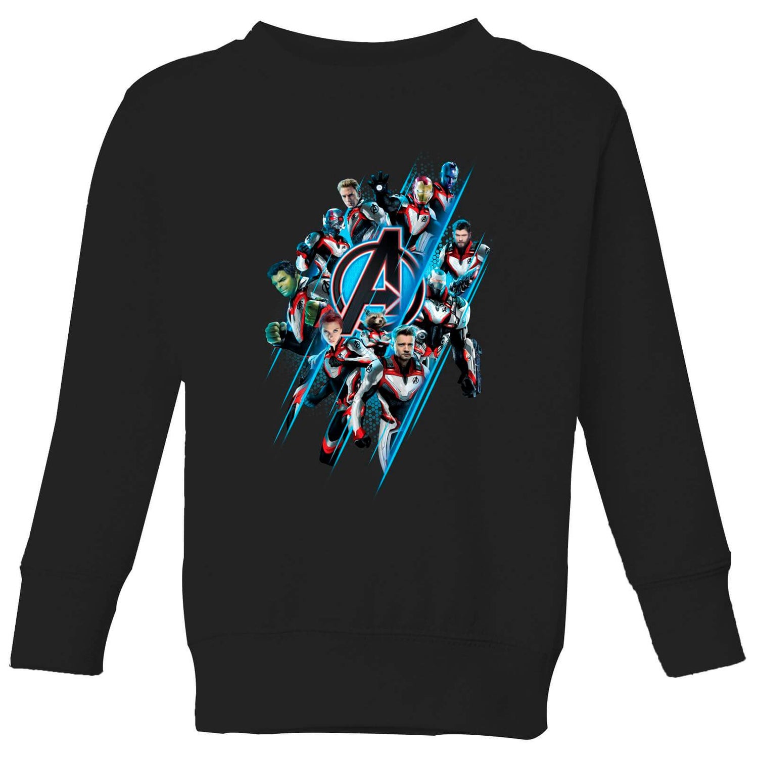 Avengers Endgame Logo Team Kids Sweatshirt Black