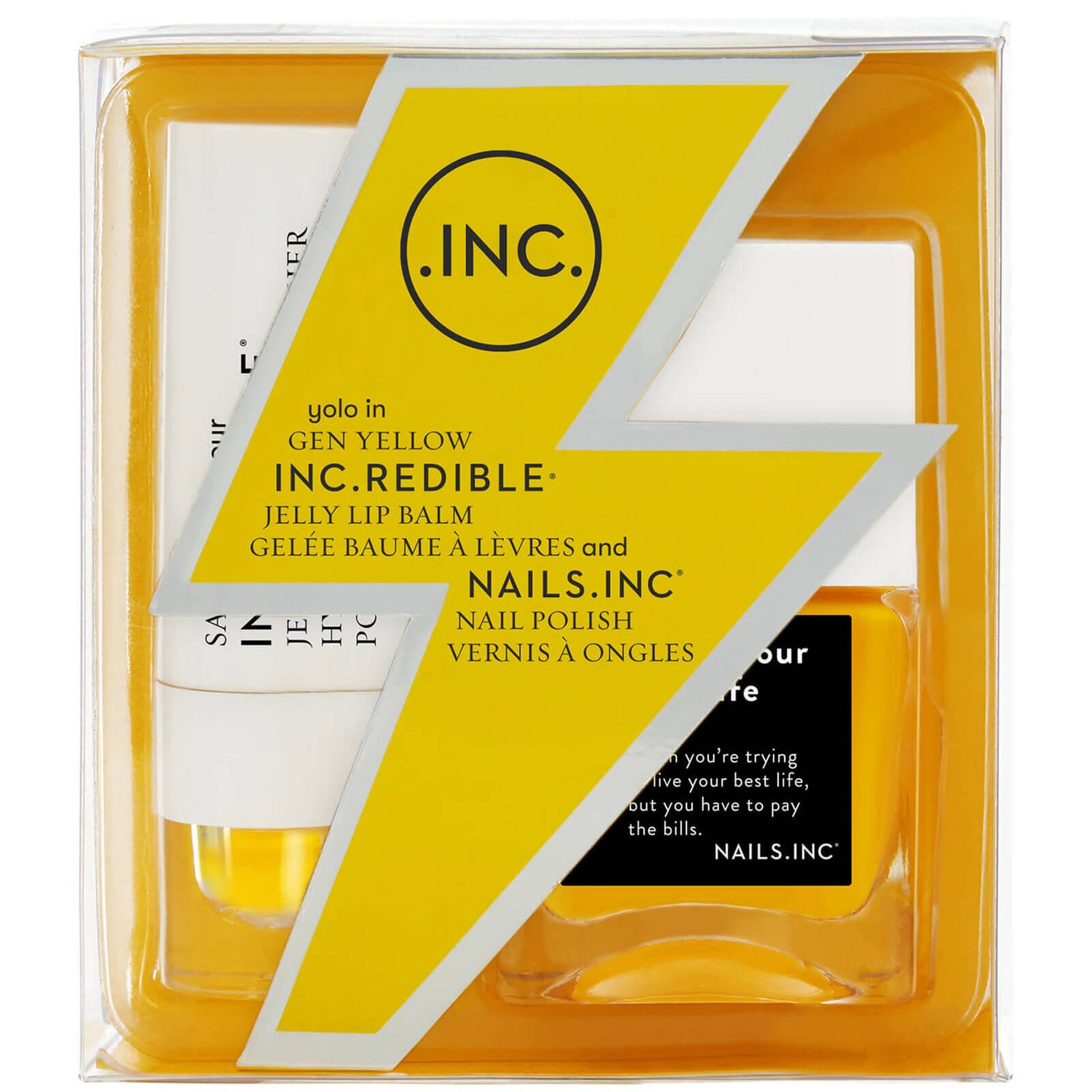 nails inc. Gen Yellow Nail Varnish Duo 2 x 14ml LOOKFANTASTIC