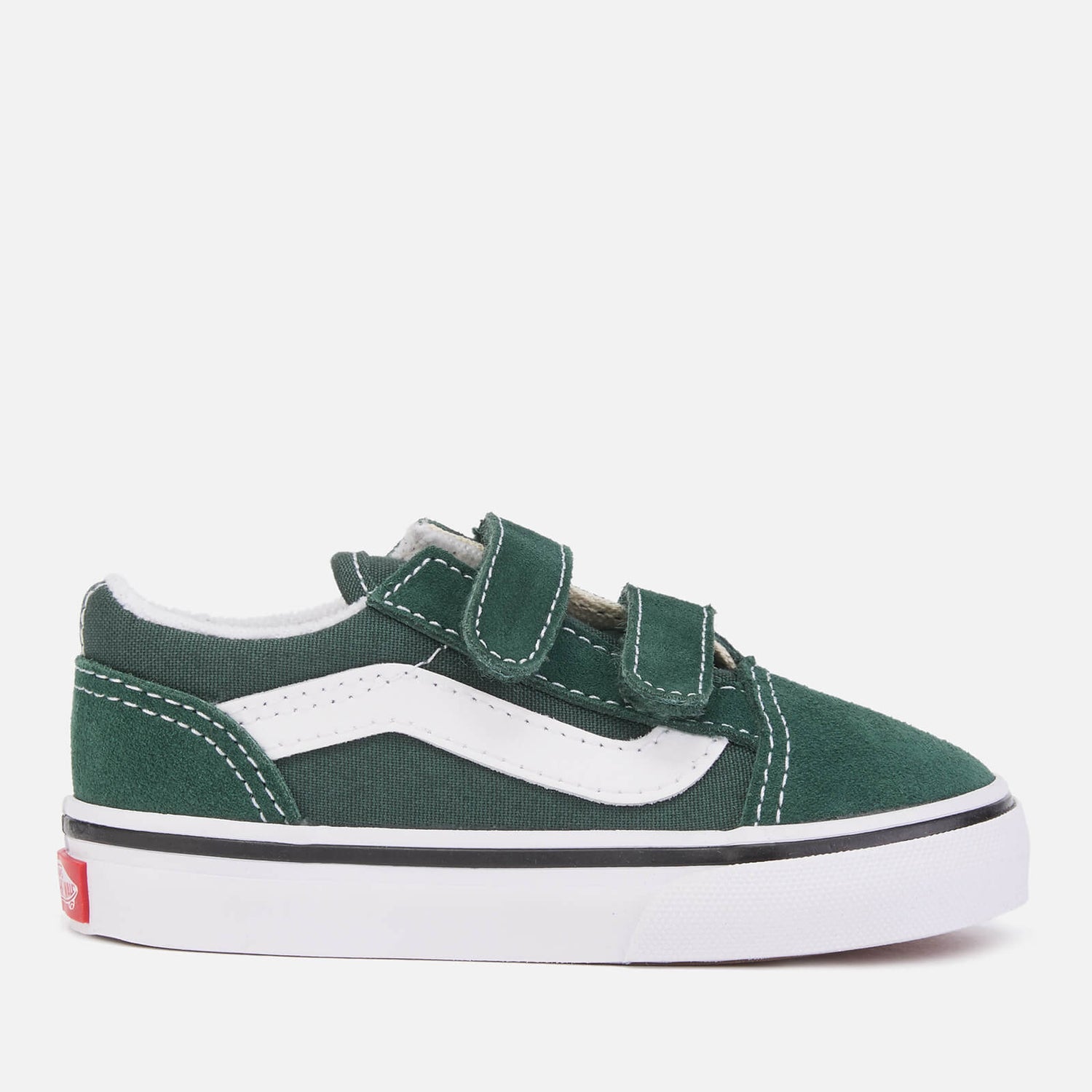 Vans Toddlers Old Skool Velcro Trainers Trekking Green True White TheHut