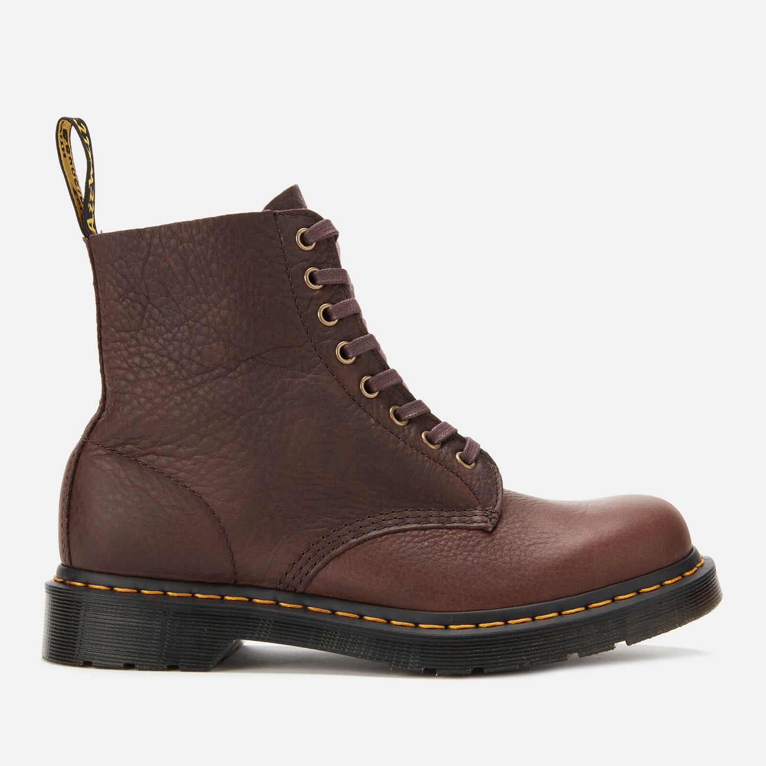 Brown soft leather doc martens discount