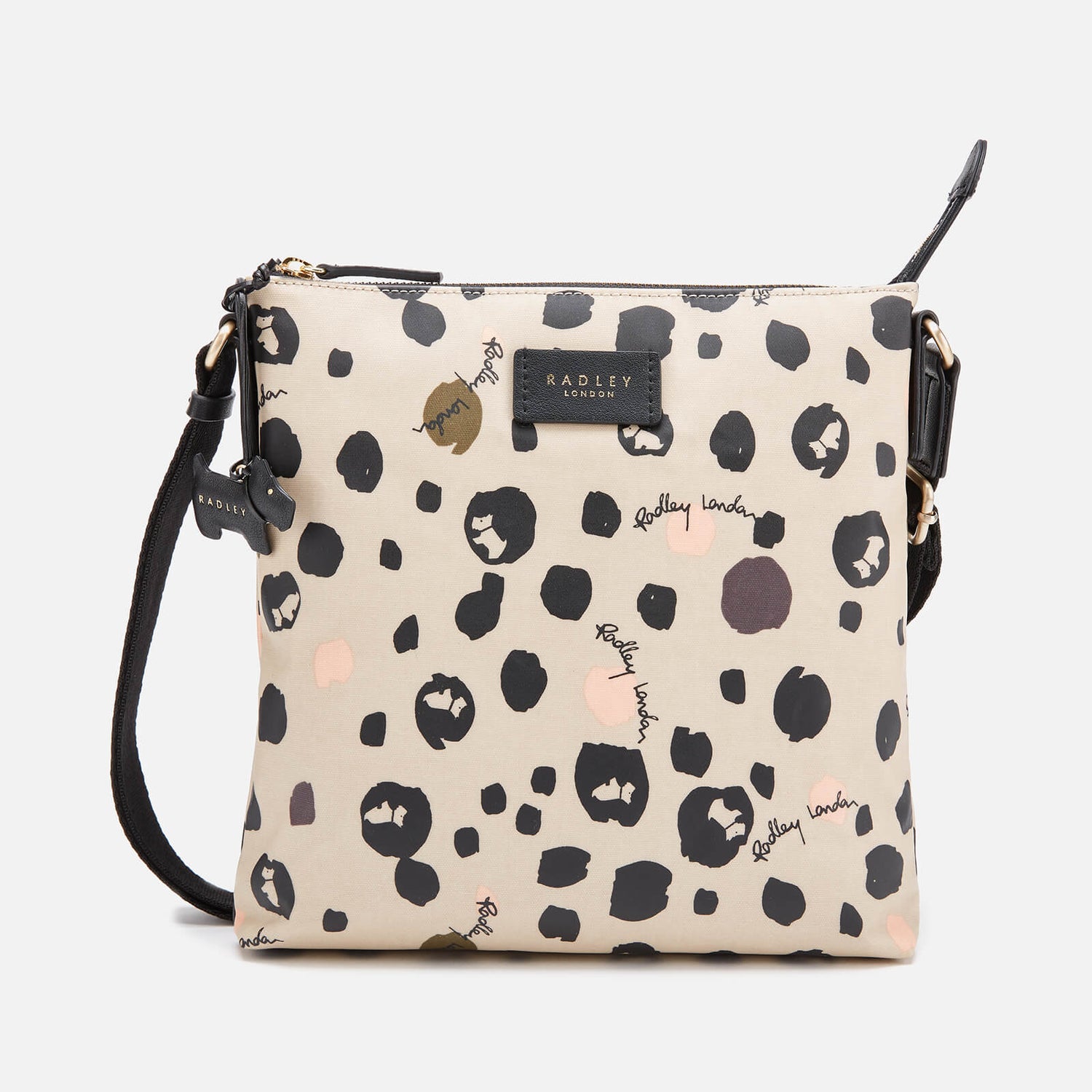 Radley Women's Bubble Dog Small Zip Top Cross Body Bag Dove Grey