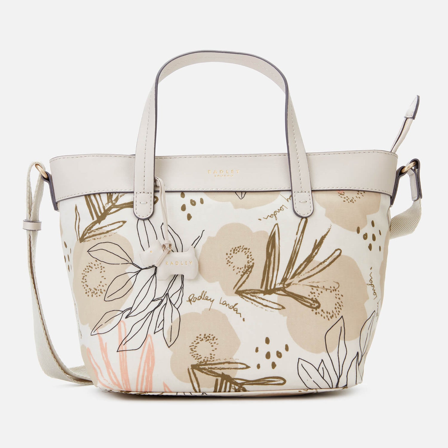 Radley Women s Desert Floral Medium Zip Top Multiway Bag Chalk