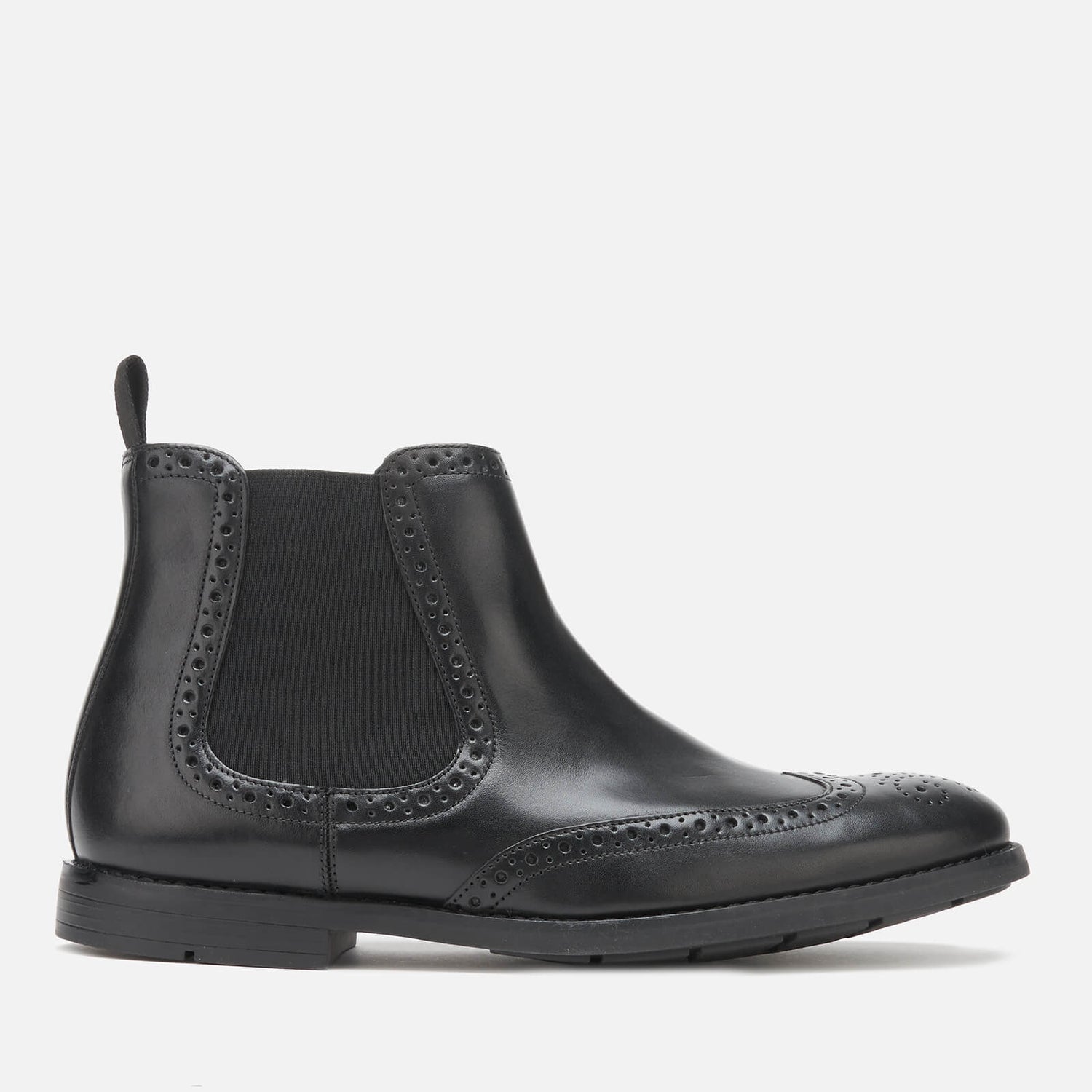 Clarks Men's Ronnie Top Leather Chelsea Boots - Black | FREE UK ...