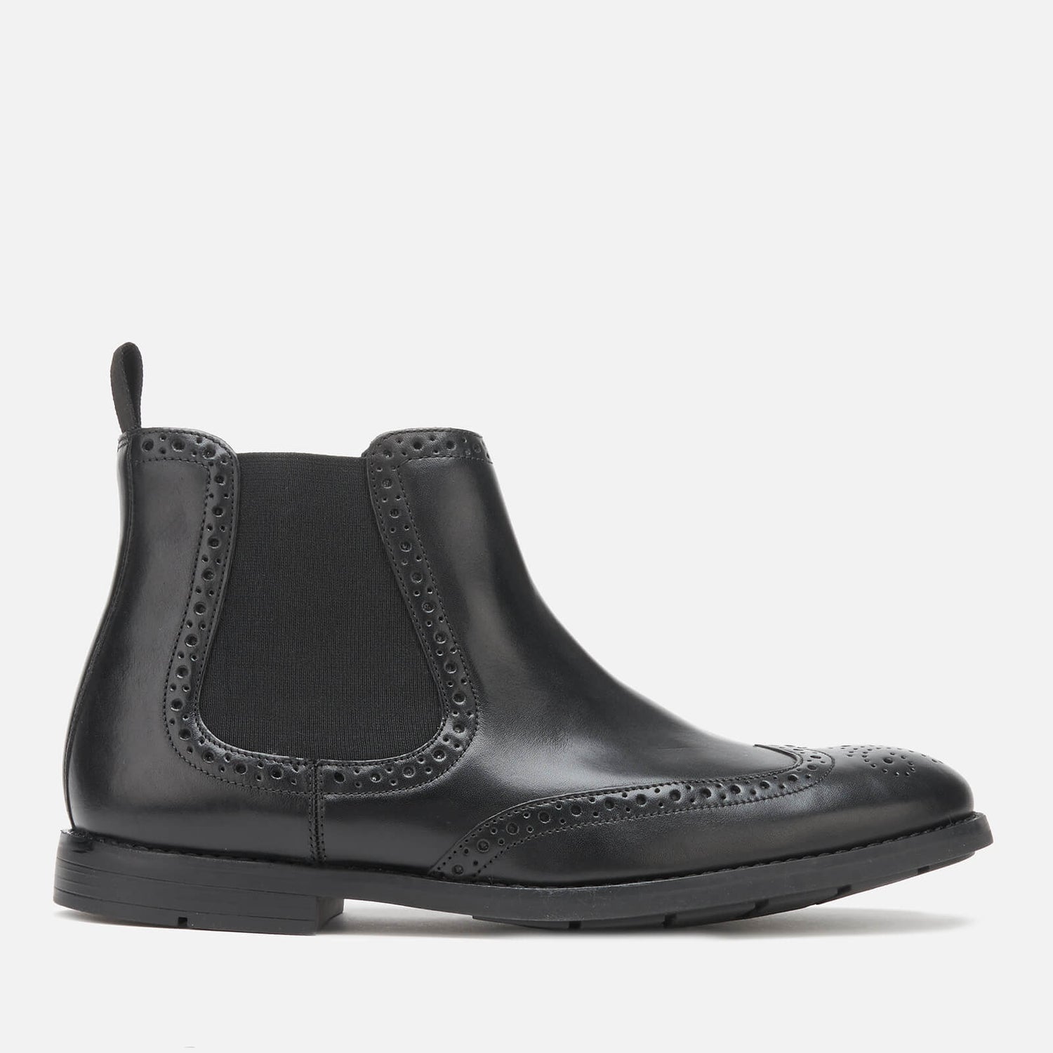 Clarks Men's Ronnie Top Leather Chelsea Boots Black FREE UK