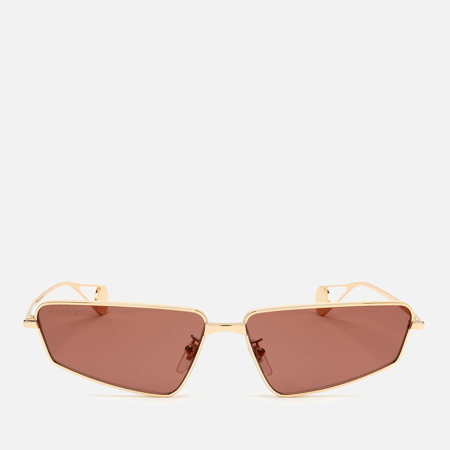 Gucci Women's Small Frame Metal Sunglasses - Gold/Red