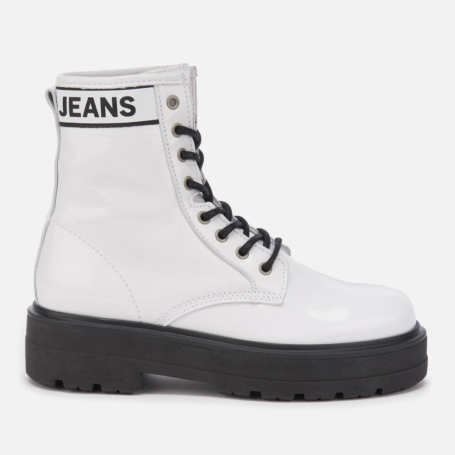 Tommy jeans patent shop platform boots women's