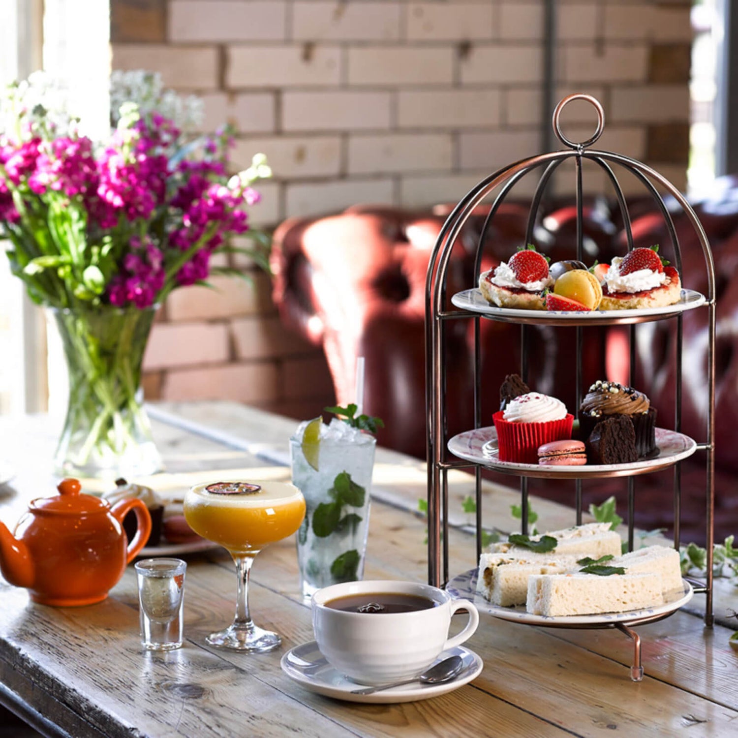Tipsy Afternoon Tea with Cocktail for Two at Revolution Bars
