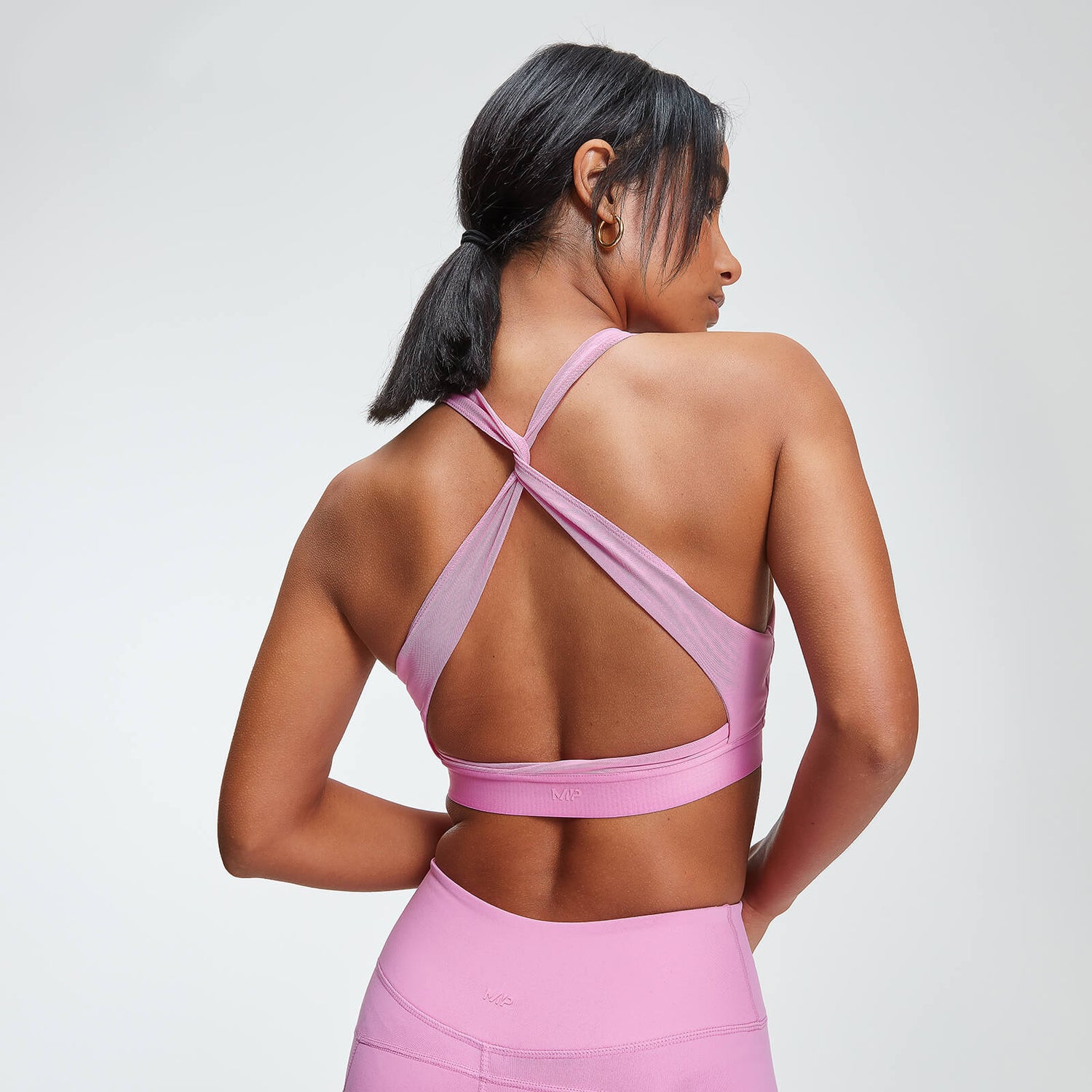 Candy Pink Power Cross Back Sports Bra MYPROTEIN™