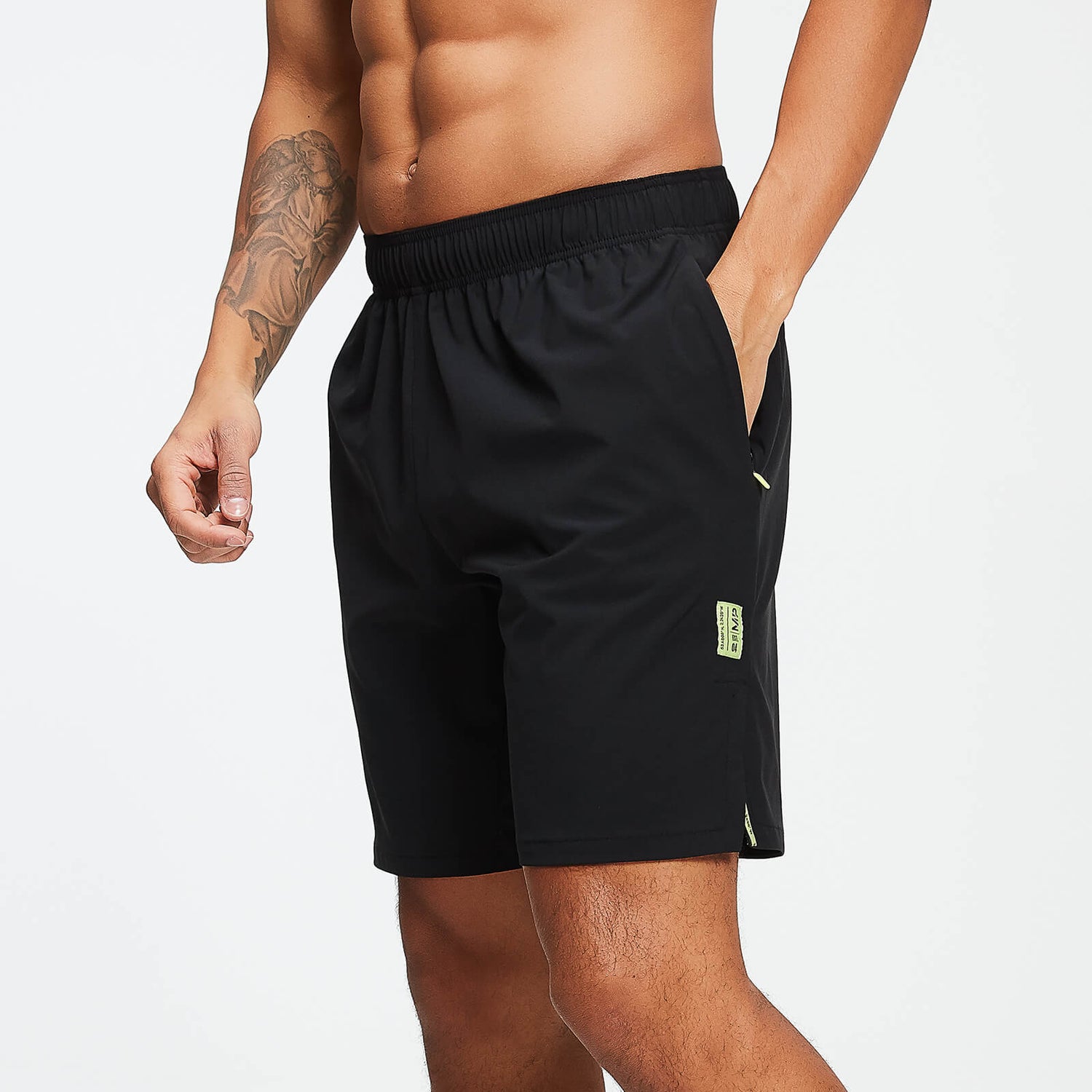 men-s-black-stretch-woven-training-9-inch-shorts-myprotein